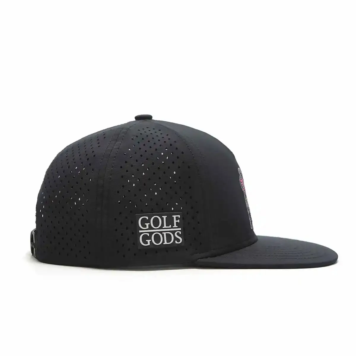 TOUR PRO Mad Slicer Golf Hat in Black with Flat Brim