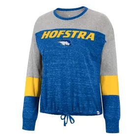 Womens COLOSSEUM rbl Hofstra University Joanna Tie Front L/S Tee