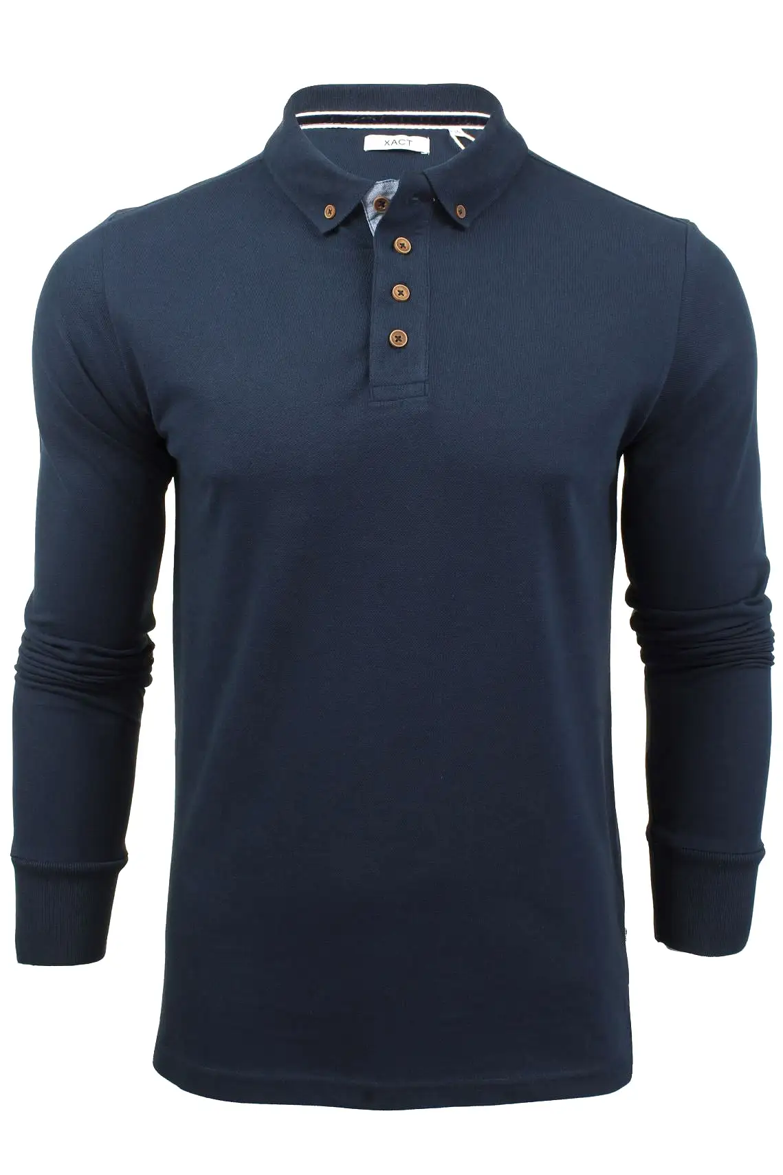 Xact Mens Polo T-Shirt Pique Long Sleeved