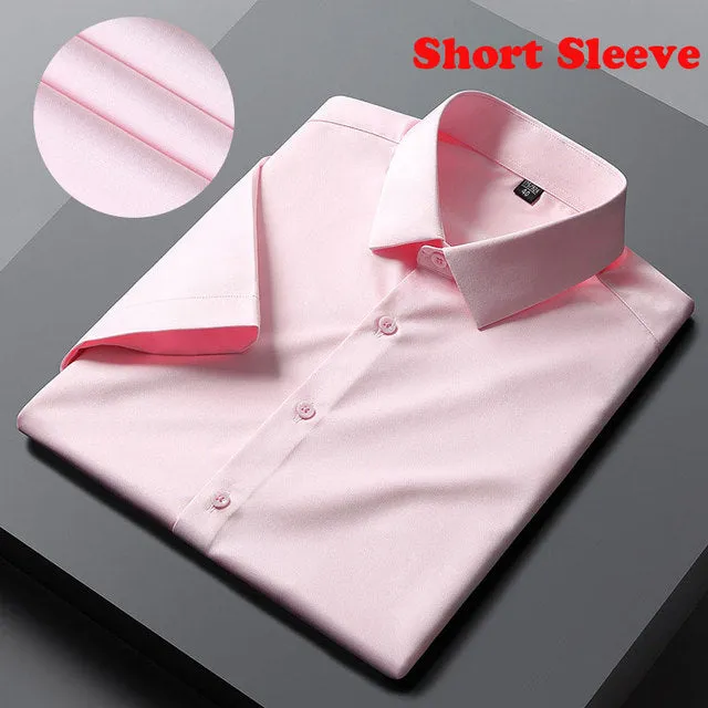 Xituodai Green Mens Dress Shirts 2022 Brand New Superfine Long Sleeve Shirt Men Slim Fit Elastic Breathable Non-Iron Quality Shi