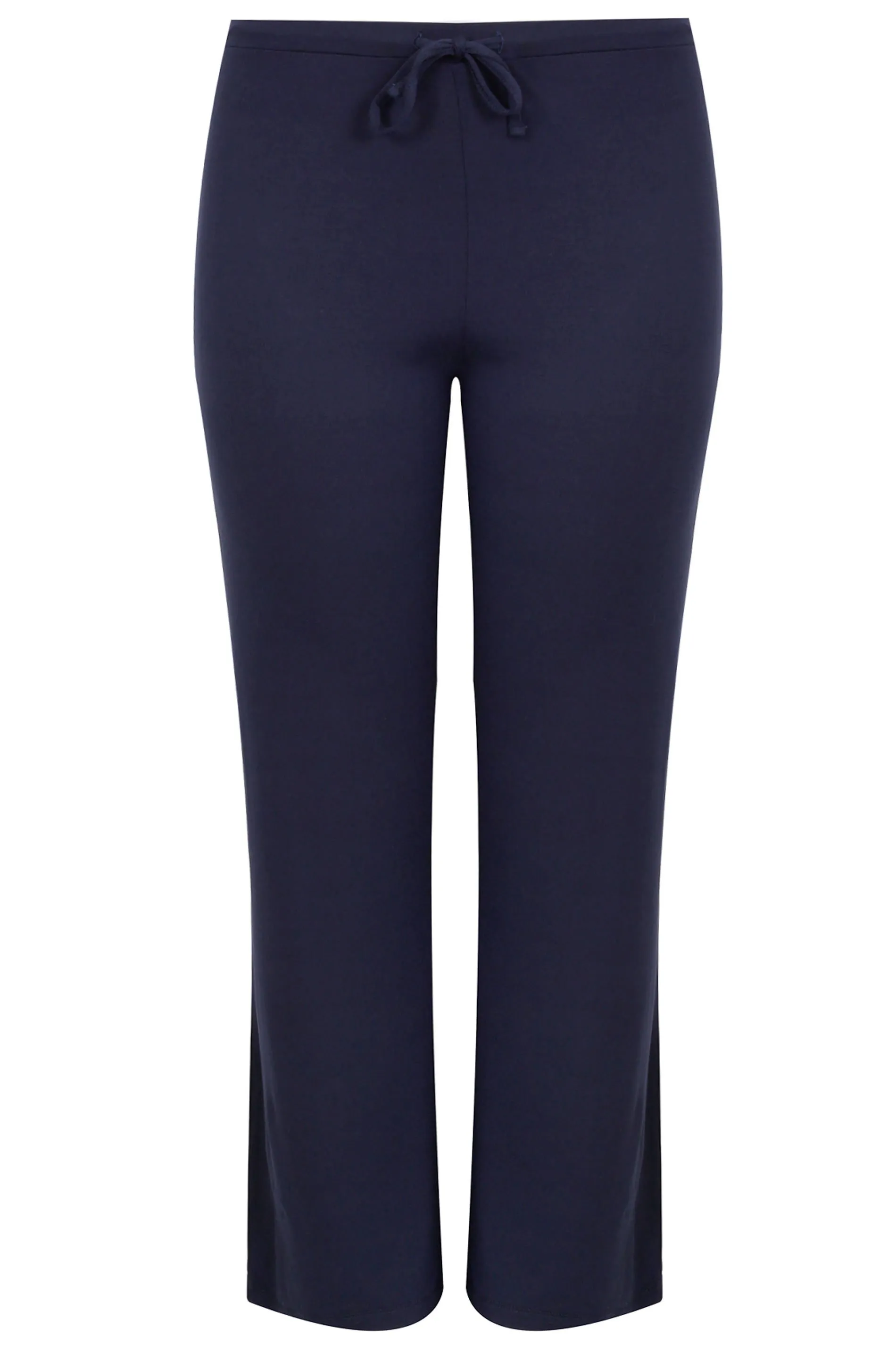 YOURS BESTSELLER Curve Navy Blue Wide Leg Pull On Stretch Jersey Yoga Pants