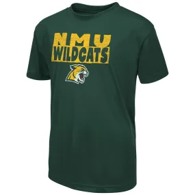 Youth COLOSSEUM dkgrn Northern Michigan Wildcats Youth Trail S/S Tee